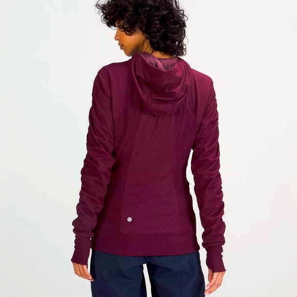 lululemon athletica Tops - Women's Lululemon Studio Jacket Burgundy Hoodie